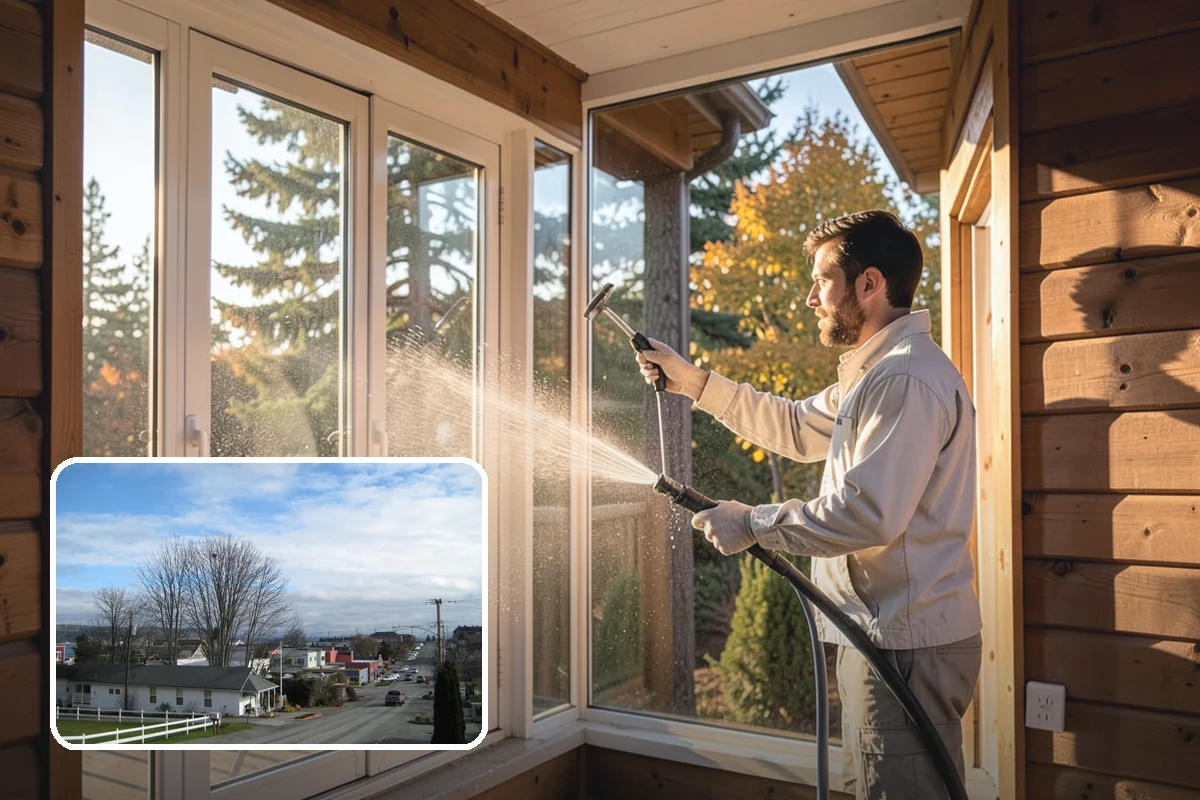 Patio Furniture Cleaning in Langley, Island County, WA - Removes the green algae film that thrives in western Washington humidity