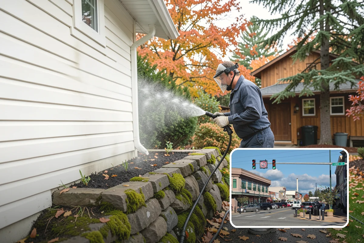 Patio Furniture Cleaning in Monroe, Snohomish County, WA - Removes the green algae film that thrives in western Washington humidity