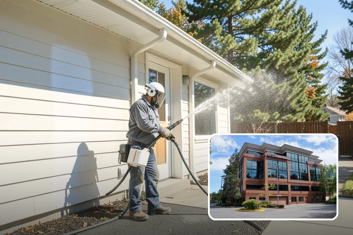 Patio Furniture Cleaning in Mountlake Terrace, Snohomish County, WA - Removes the green algae film that thrives in western Washington humidity