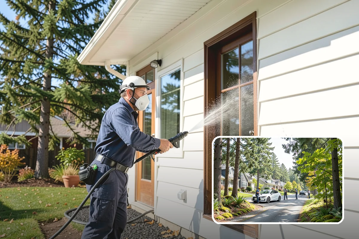 Patio Furniture Cleaning in Normandy Park, King County, WA - Removes the green algae film that thrives in western Washington humidity