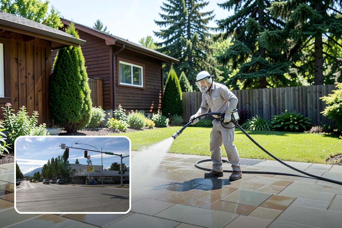 Patio Furniture Cleaning in North Bend, King County, WA - Removes the green algae film that thrives in western Washington humidity