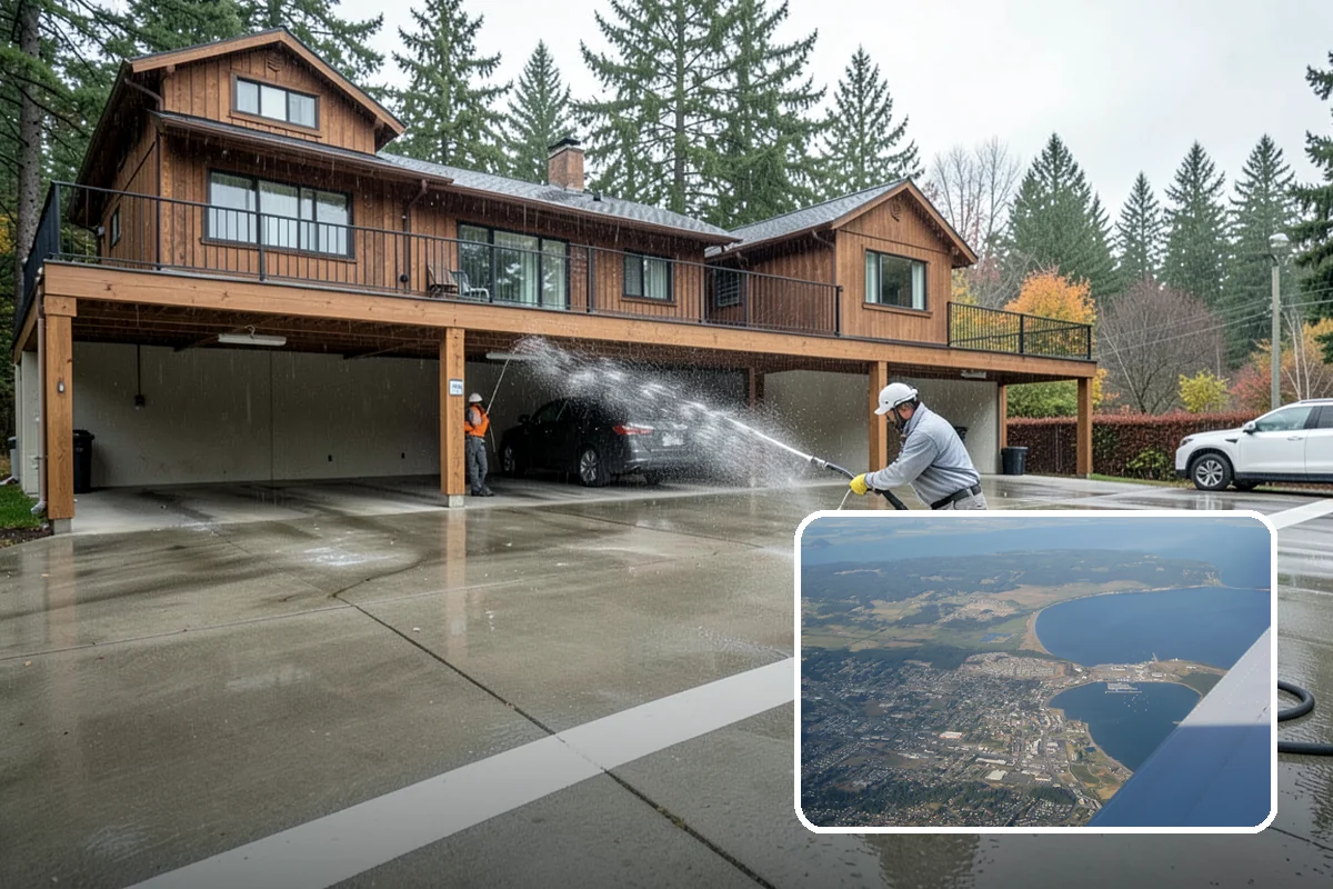 Patio Furniture Cleaning in Oak Harbor, Island County, WA - Removes the green algae film that thrives in western Washington humidity