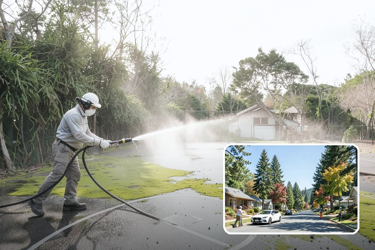 Patio Furniture Cleaning in Orting, Pierce County, WA - Removes the green algae film that thrives in western Washington humidity