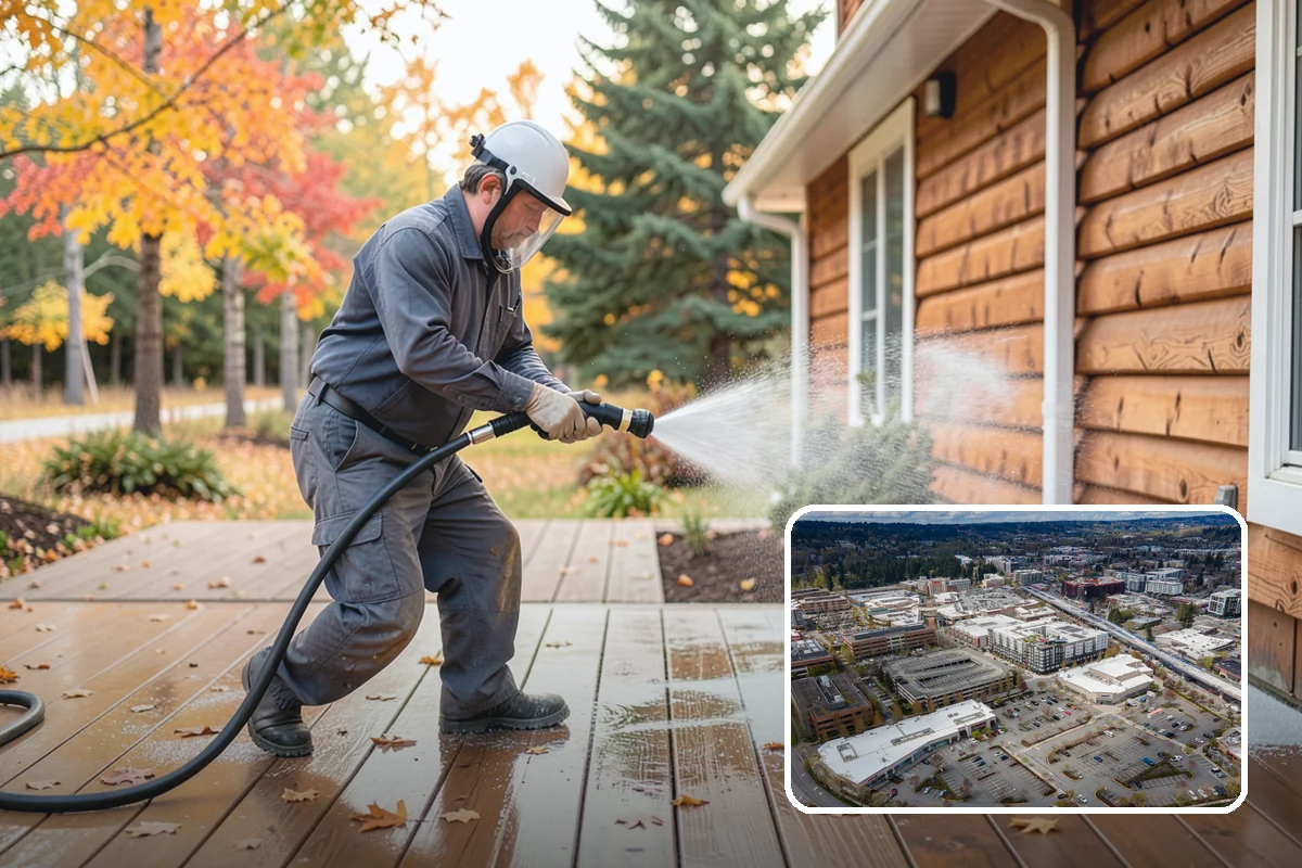 Patio Furniture Cleaning in Redmond, King County, WA - Removes the green algae film that thrives in western Washington humidity