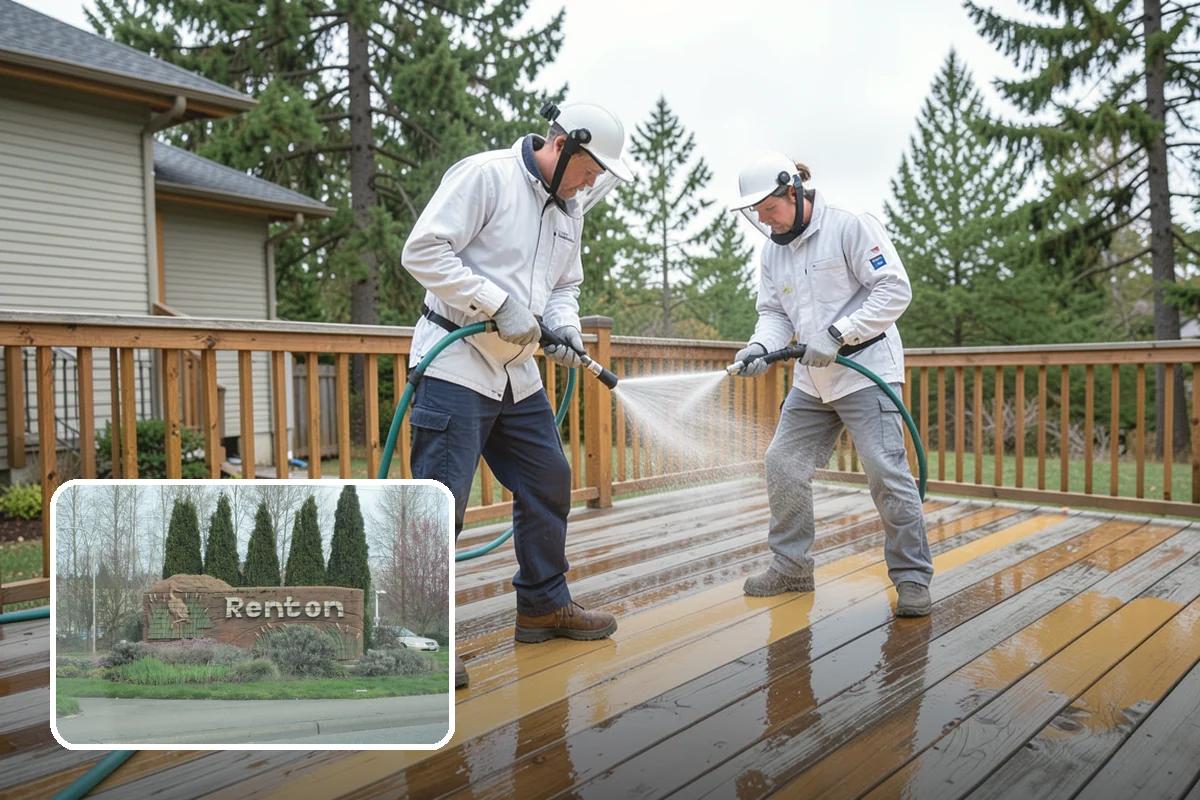 Patio Furniture Cleaning in Renton, King County, WA - Removes the green algae film that thrives in western Washington humidity