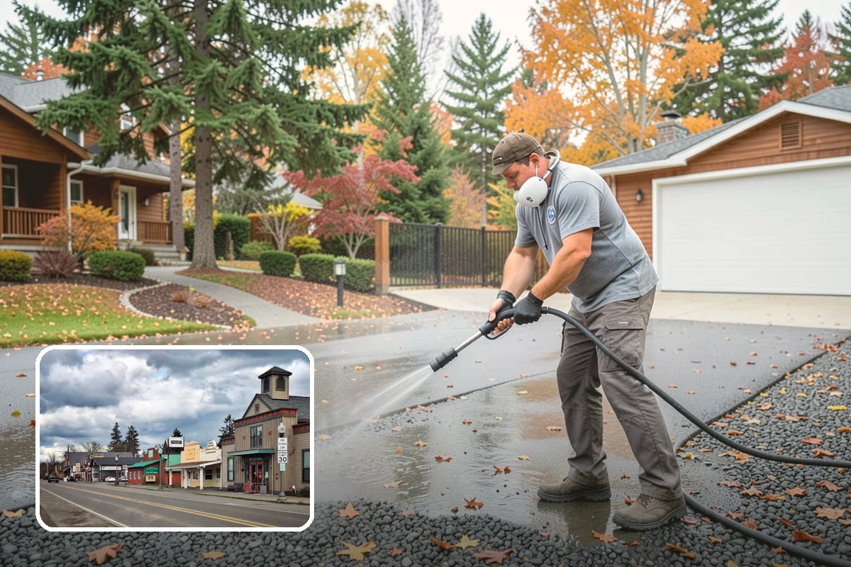 Patio Furniture Cleaning in Roy, Pierce County, WA - Removes the green algae film that thrives in western Washington humidity