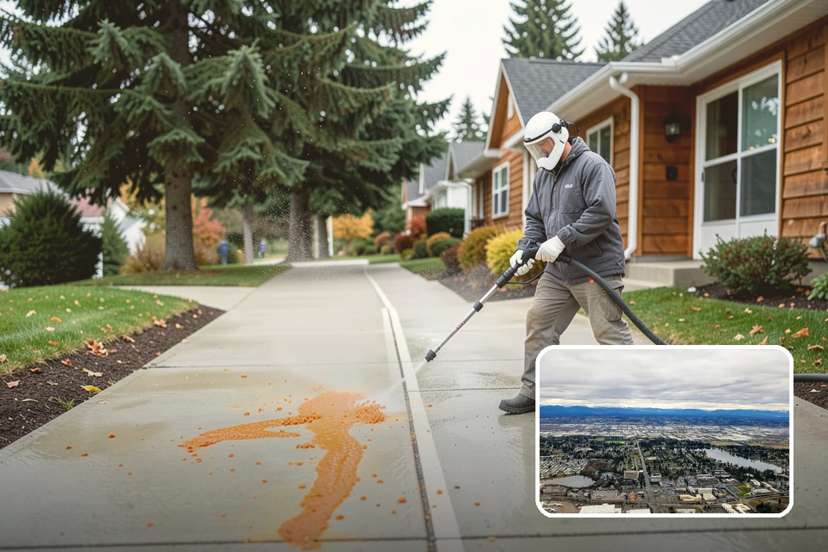 Patio Furniture Cleaning in SeaTac, King County, WA - Removes the green algae film that thrives in western Washington humidity