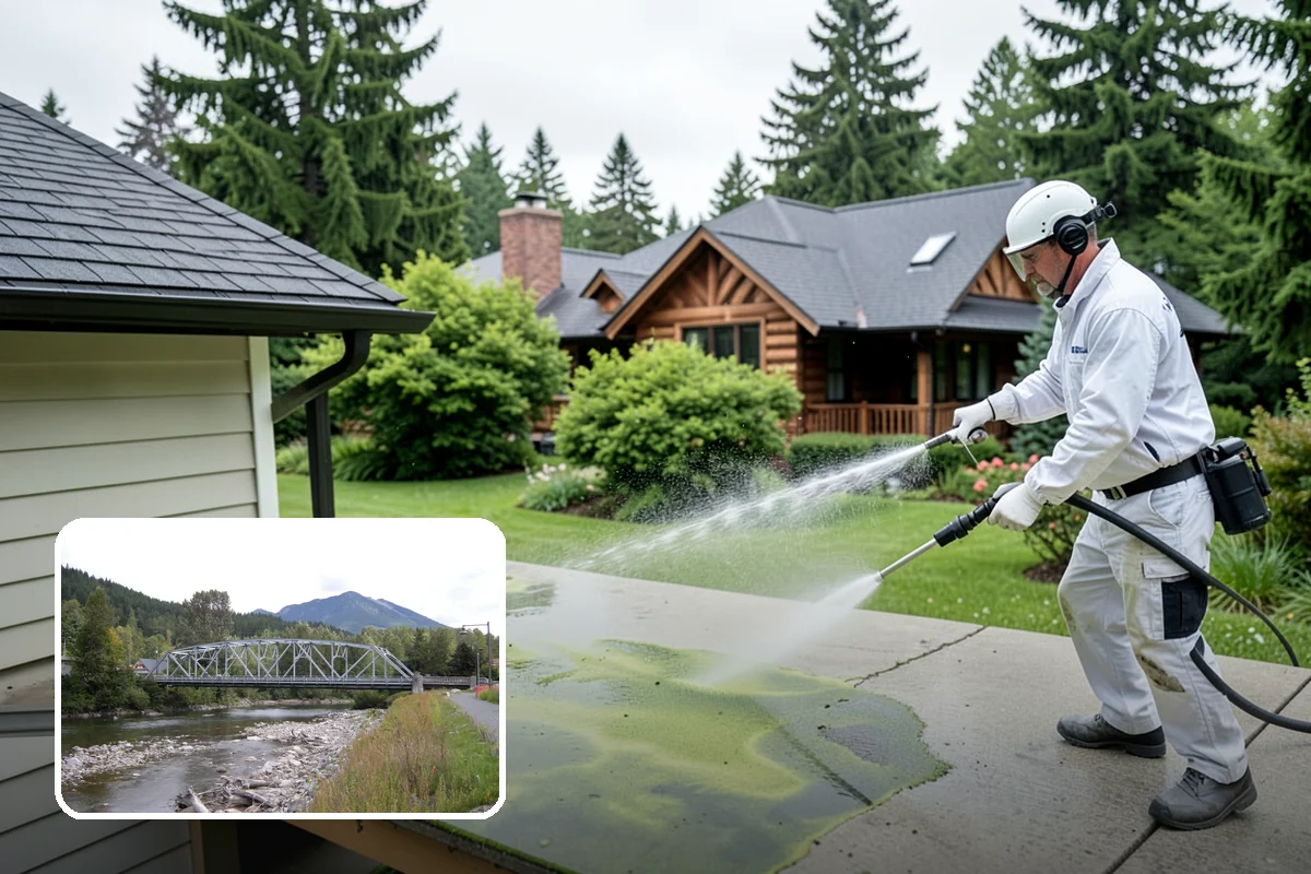 Patio Furniture Cleaning in Skykomish, King County, WA - Removes the green algae film that thrives in western Washington humidity
