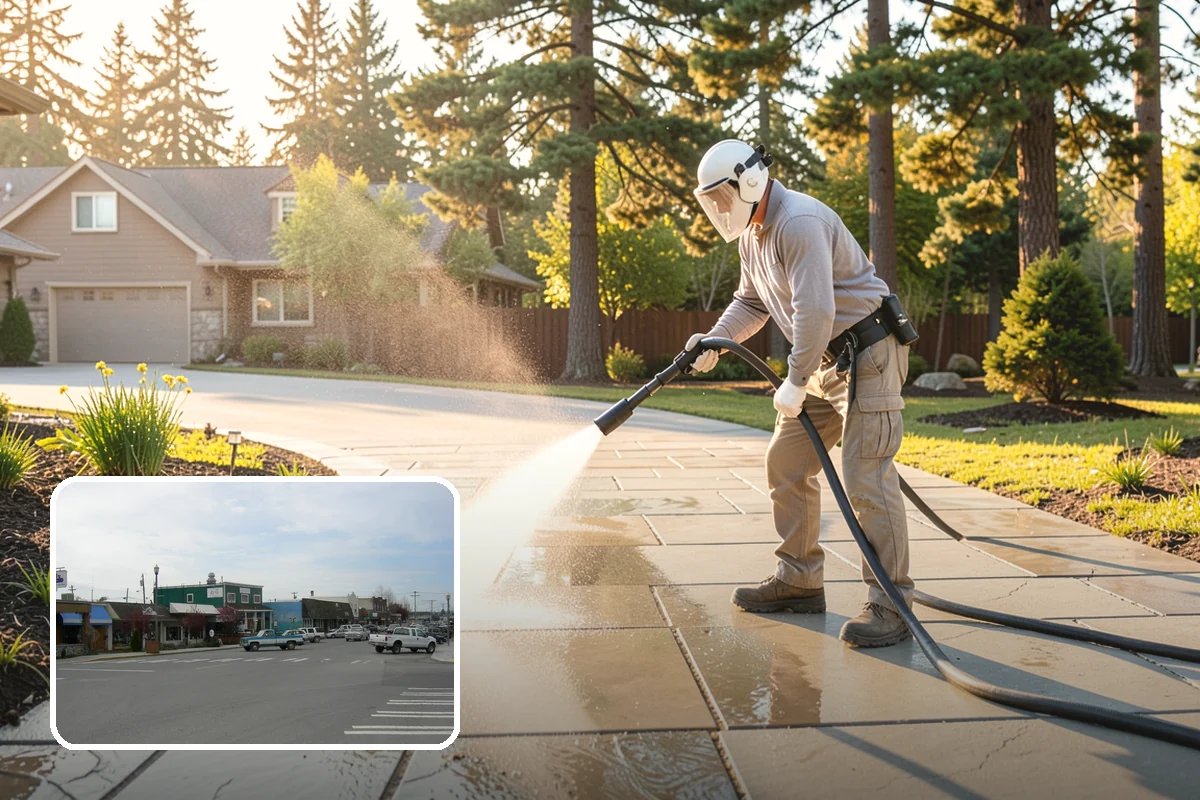 Patio Furniture Cleaning in Stanwood, Snohomish County, WA - Removes the green algae film that thrives in western Washington humidity