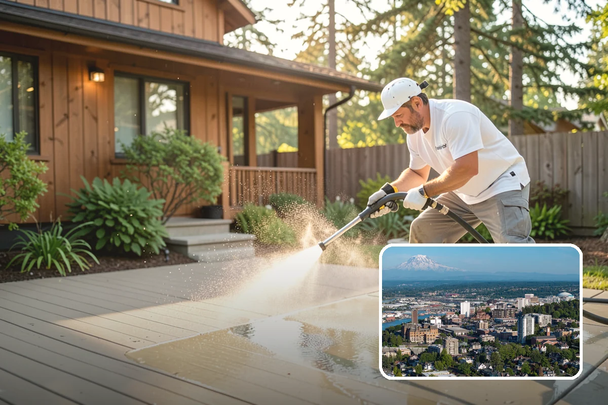 Patio Furniture Cleaning in Tacoma, Pierce County, WA - Removes the green algae film that thrives in western Washington humidity