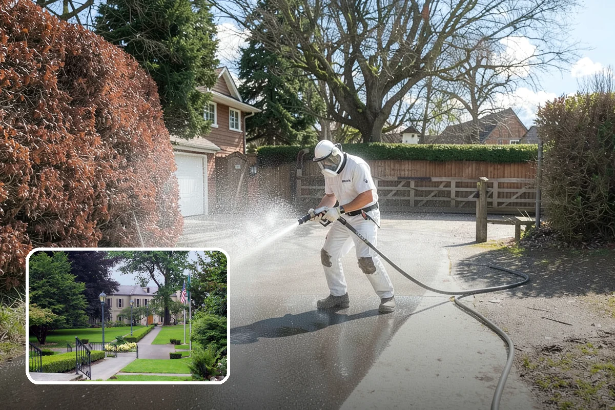 Patio Furniture Cleaning in Woodinville, King County, WA - Removes the green algae film that thrives in western Washington humidity