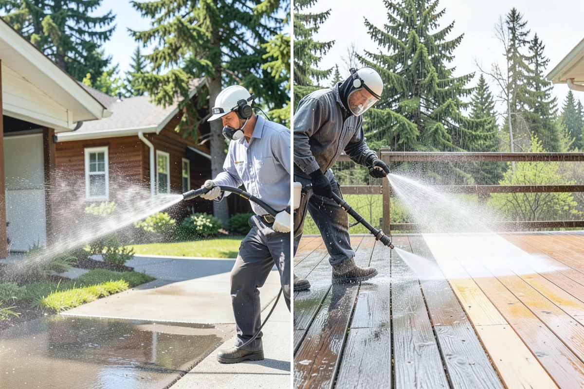 Patio Moss Removal in Beaux Arts Village, King County, WA - Apply a moss-killing solution across the patio