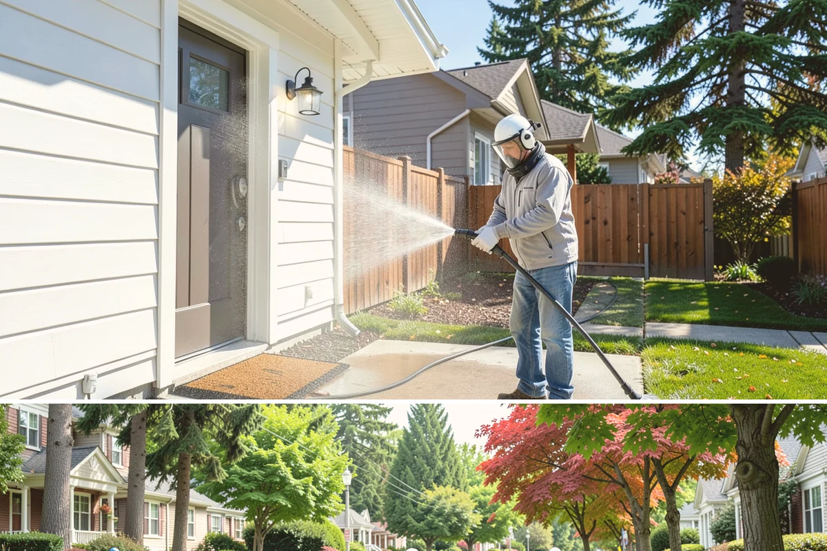 Patio Moss Removal in Beaux Arts Village, King County, WA - Treat patio moss in late spring, then again in fall to stay ahead of the wet season.