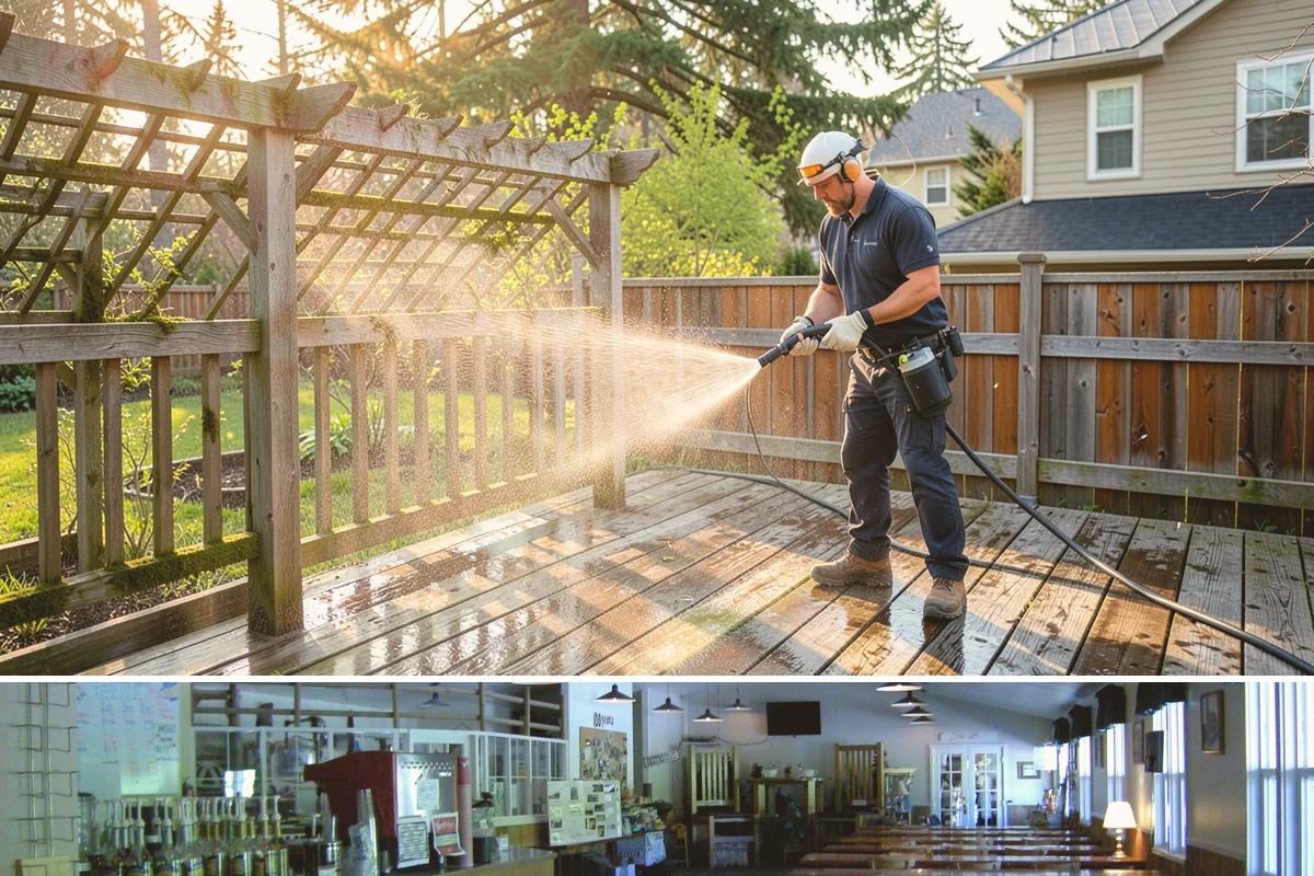 Patio Moss Removal in Black Diamond, King County, WA - Treat patio moss in late spring, then again in fall to stay ahead of the wet season.