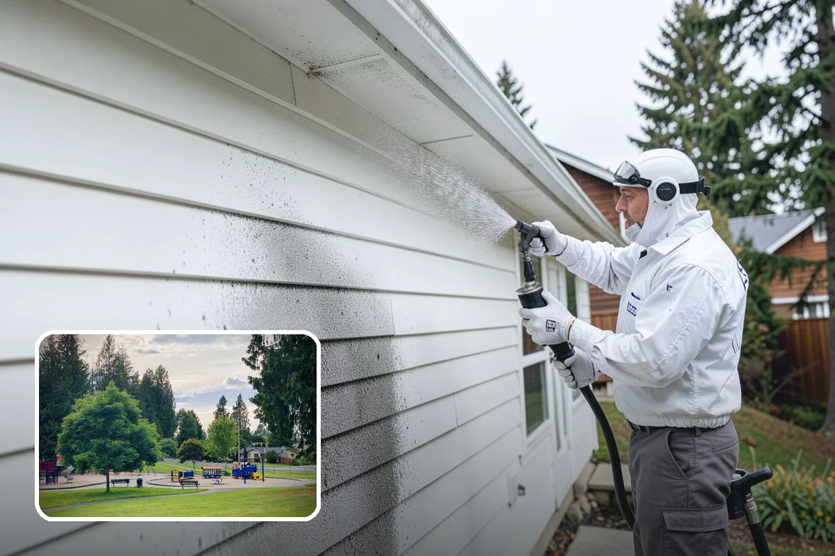 Patio Moss Removal in Bonney Lake, Pierce County, WA - Kills moss at the root to slow regrowth