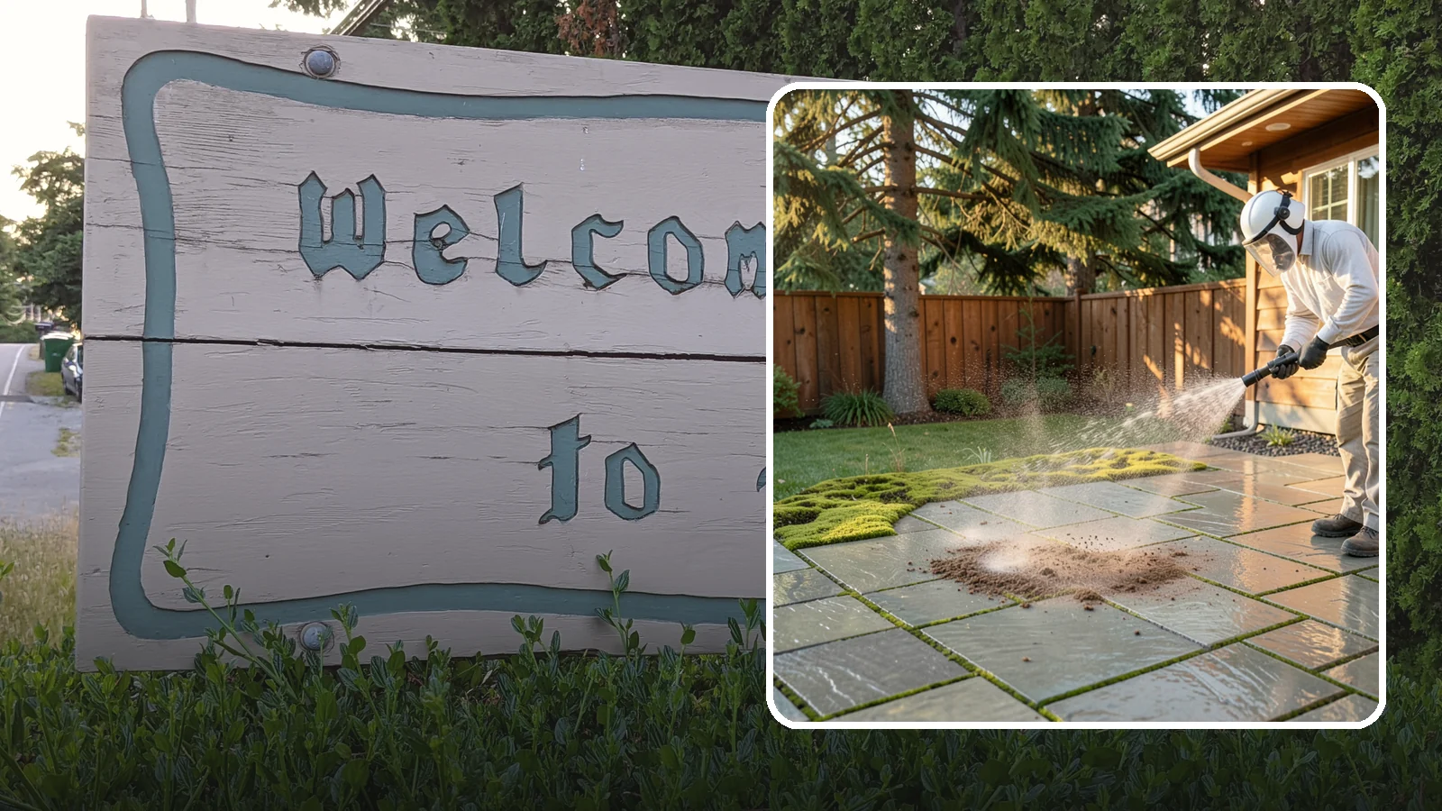 Patio Moss Removal in Brier, Snohomish County, WA - Kill and clear the thick moss mats that Washington's damp shade builds across patios.