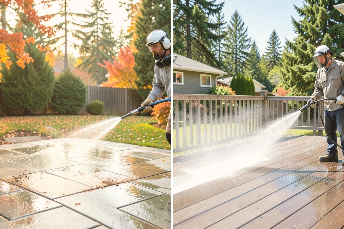 Patio Moss Removal in Brier, Snohomish County, WA - Apply a moss-killing solution across the patio