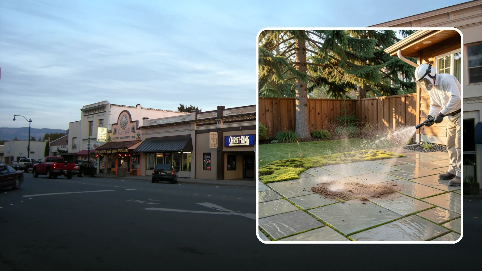 Patio Moss Removal in Burlington, Skagit County, WA - Kill and clear the thick moss mats that Washington's damp shade builds across patios.