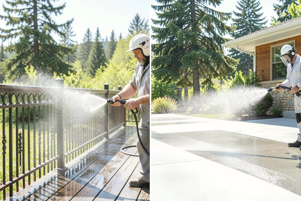 Patio Moss Removal in Burlington, Skagit County, WA - Apply a moss-killing solution across the patio