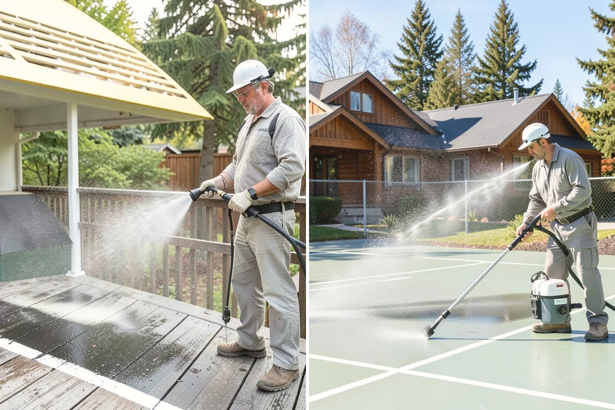 Patio Moss Removal in Carbonado, Pierce County, WA - Apply a moss-killing solution across the patio