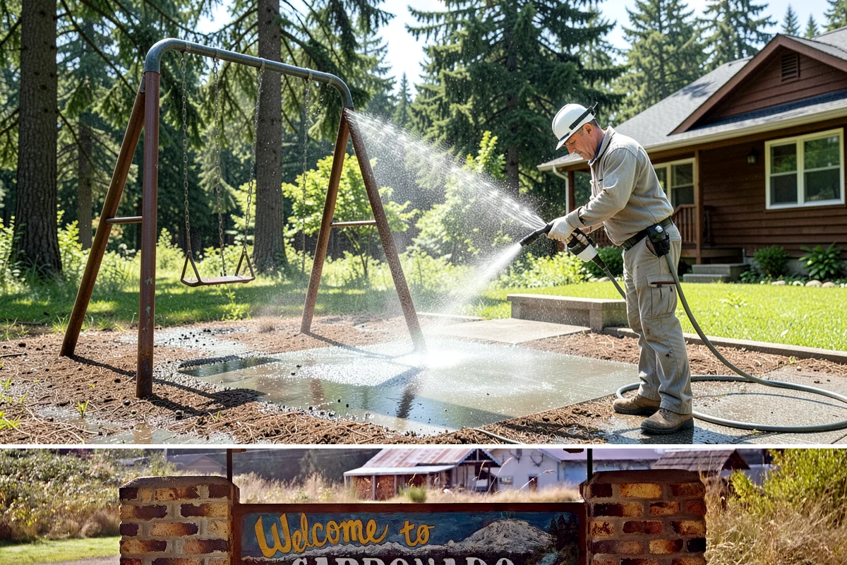 Patio Moss Removal in Carbonado, Pierce County, WA - Treat patio moss in late spring, then again in fall to stay ahead of the wet season.