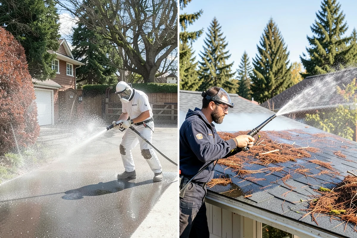 Patio Moss Removal in Concrete, Skagit County, WA - Apply a moss-killing solution across the patio