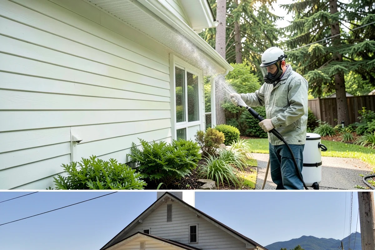 Patio Moss Removal in Concrete, Skagit County, WA - Treat patio moss in late spring, then again in fall to stay ahead of the wet season.