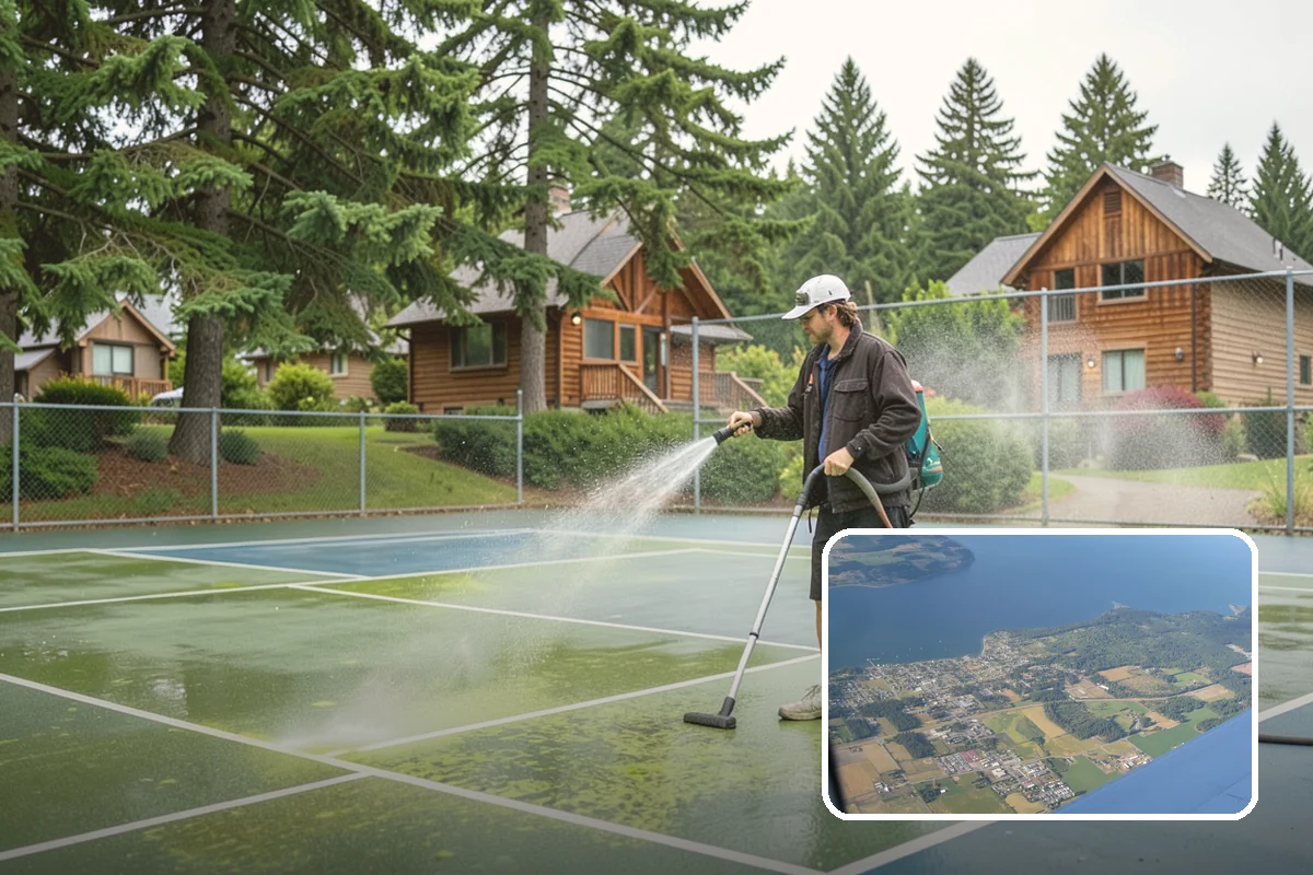 Patio Moss Removal in Coupeville, Island County, WA - Kills moss at the root to slow regrowth