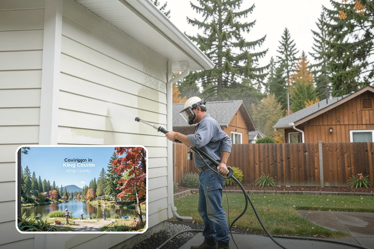 Patio Moss Removal in Covington, King County, WA - Kills moss at the root to slow regrowth