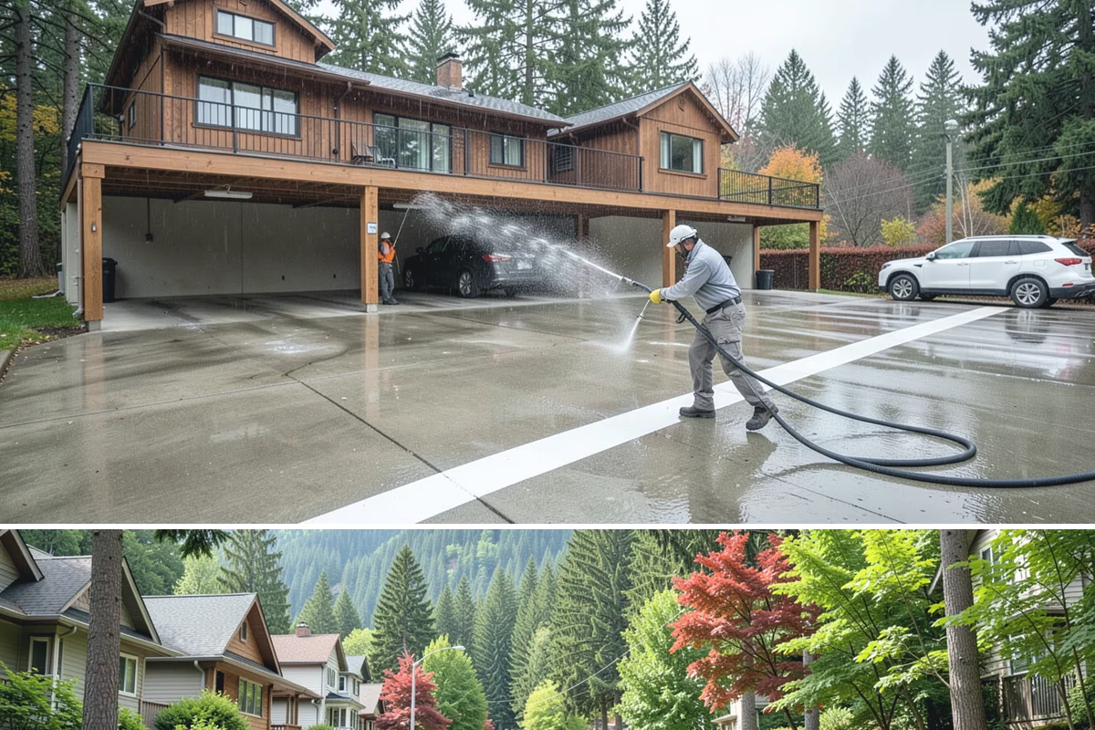 Patio Moss Removal in Darrington, Snohomish County, WA - Treat patio moss in late spring, then again in fall to stay ahead of the wet season.