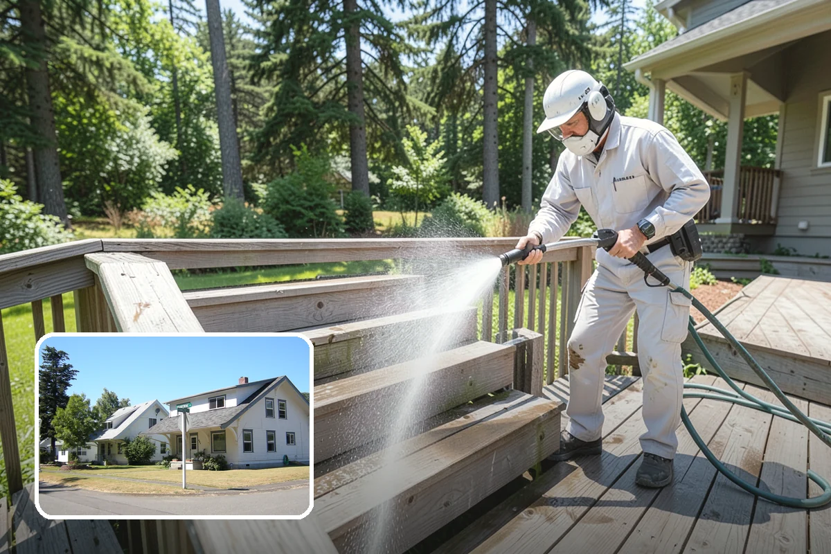 Patio Moss Removal in DuPont, Pierce County, WA - Kills moss at the root to slow regrowth