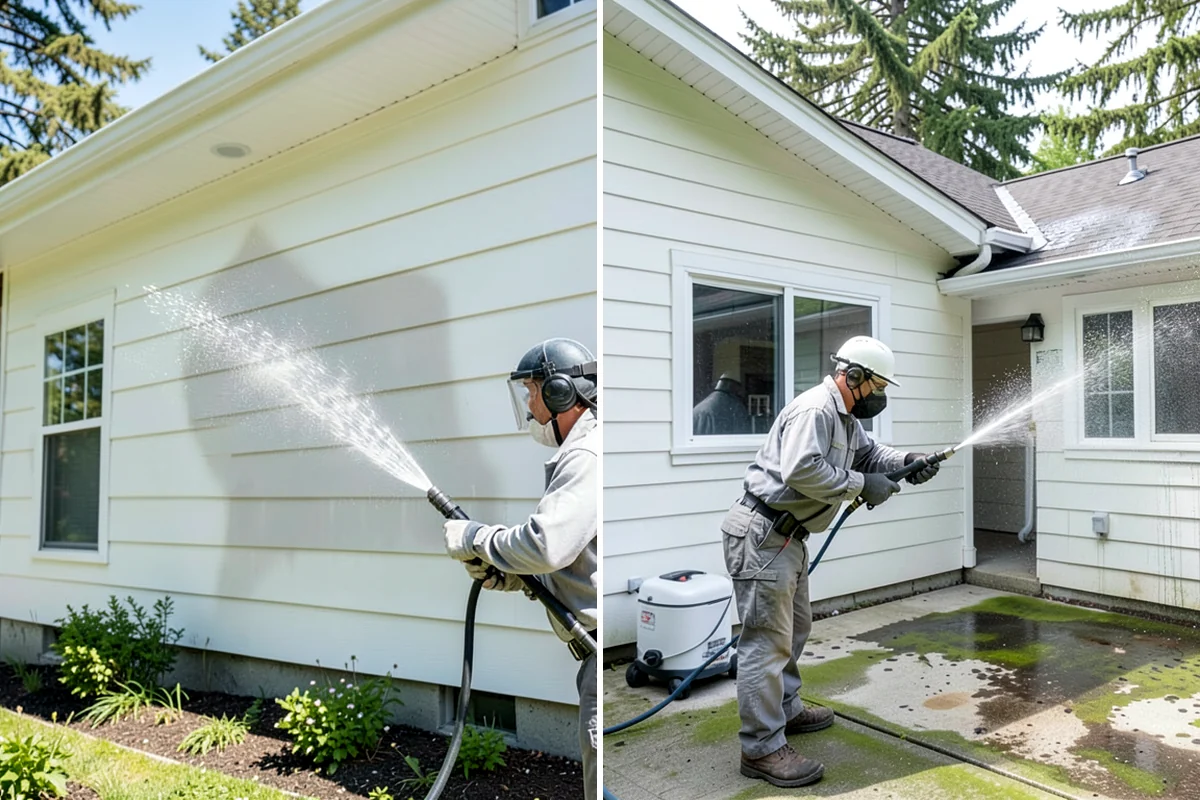 Patio Moss Removal in DuPont, Pierce County, WA - Apply a moss-killing solution across the patio