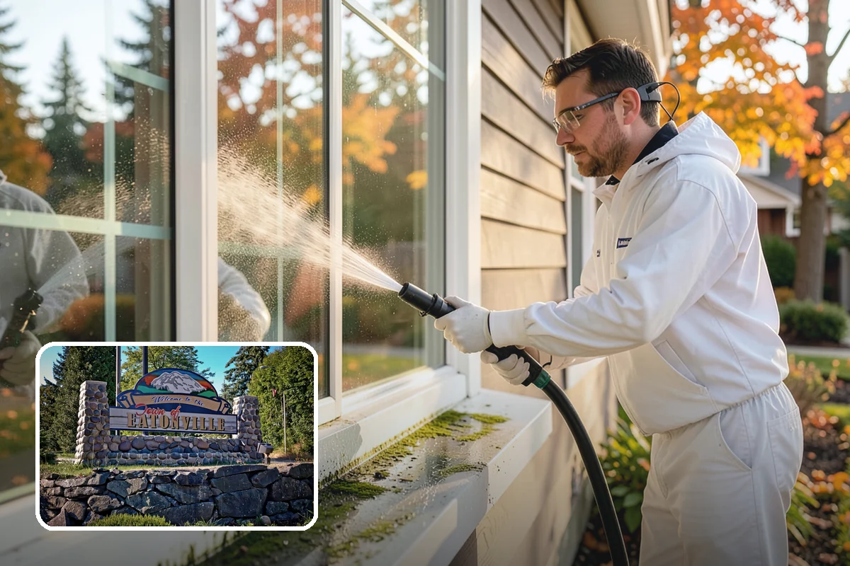 Patio Moss Removal in Eatonville, Pierce County, WA - Kills moss at the root to slow regrowth