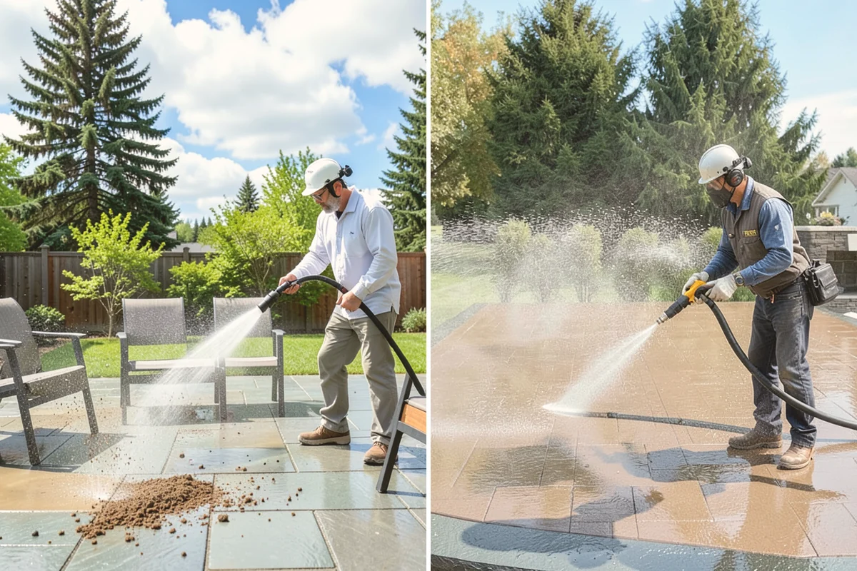 Patio Moss Removal in Eatonville, Pierce County, WA - Apply a moss-killing solution across the patio