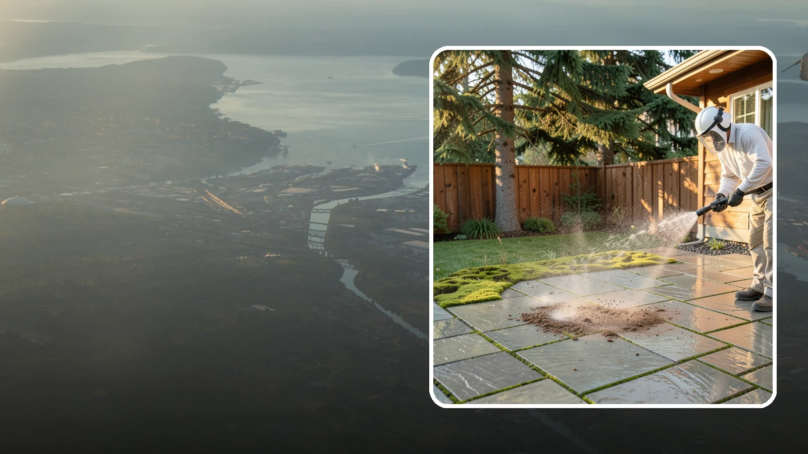 Patio Moss Removal in Fife, Pierce County, WA - Kill and clear the thick moss mats that Washington's damp shade builds across patios.
