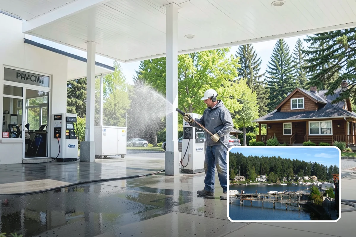 Patio Moss Removal in Gig Harbor, Pierce County, WA - Kills moss at the root to slow regrowth