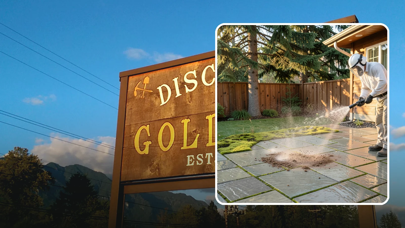 Patio Moss Removal in Gold Bar, Snohomish County, WA - Kill and clear the thick moss mats that Washington's damp shade builds across patios.