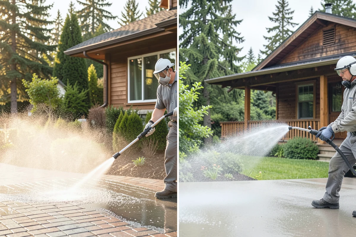 Patio Moss Removal in Hamilton, Skagit County, WA - Apply a moss-killing solution across the patio