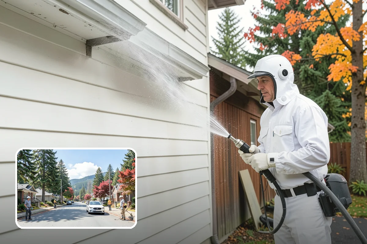 Patio Moss Removal in Hunts Point, King County, WA - Kills moss at the root to slow regrowth
