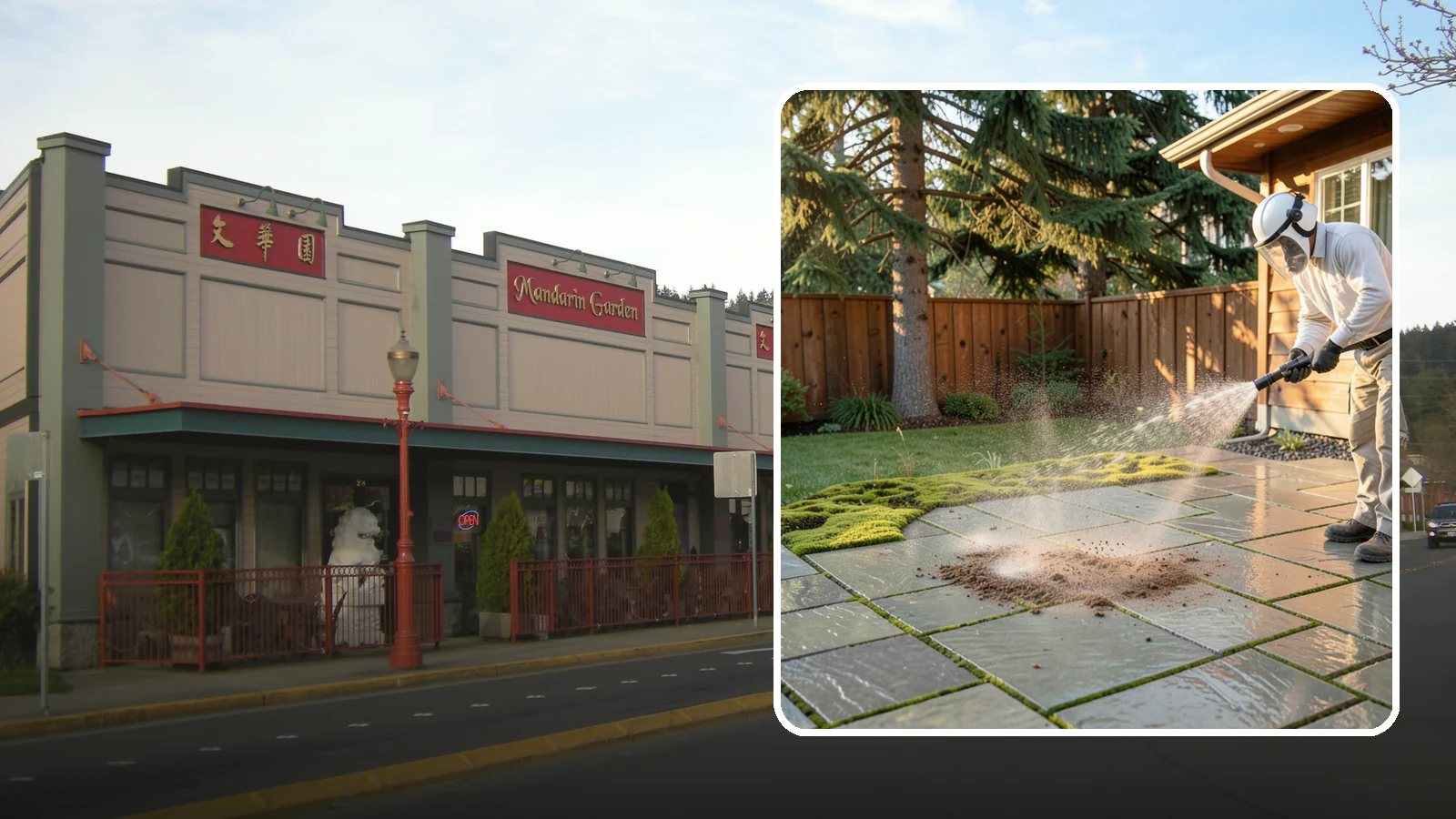 Patio Moss Removal in Issaquah, King County, WA - Kill and clear the thick moss mats that Washington's damp shade builds across patios.