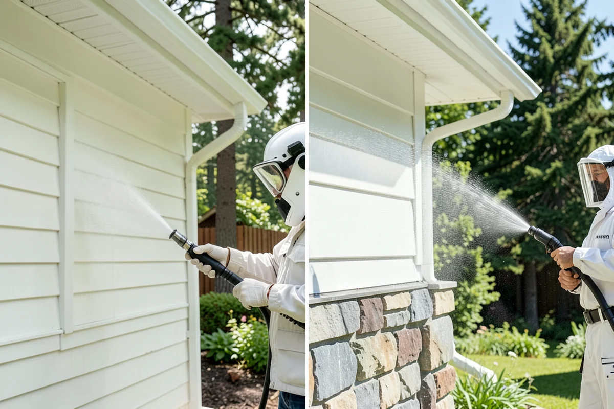 Patio Moss Removal in Kenmore, King County, WA - Apply a moss-killing solution across the patio
