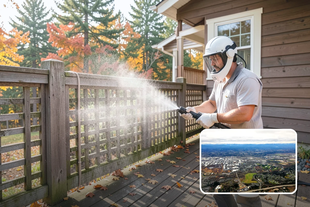 Patio Moss Removal in Kent, King County, WA - Kills moss at the root to slow regrowth