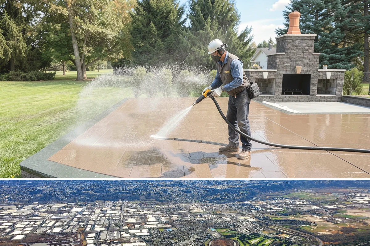 Patio Moss Removal in Kent, King County, WA - Treat patio moss in late spring, then again in fall to stay ahead of the wet season.