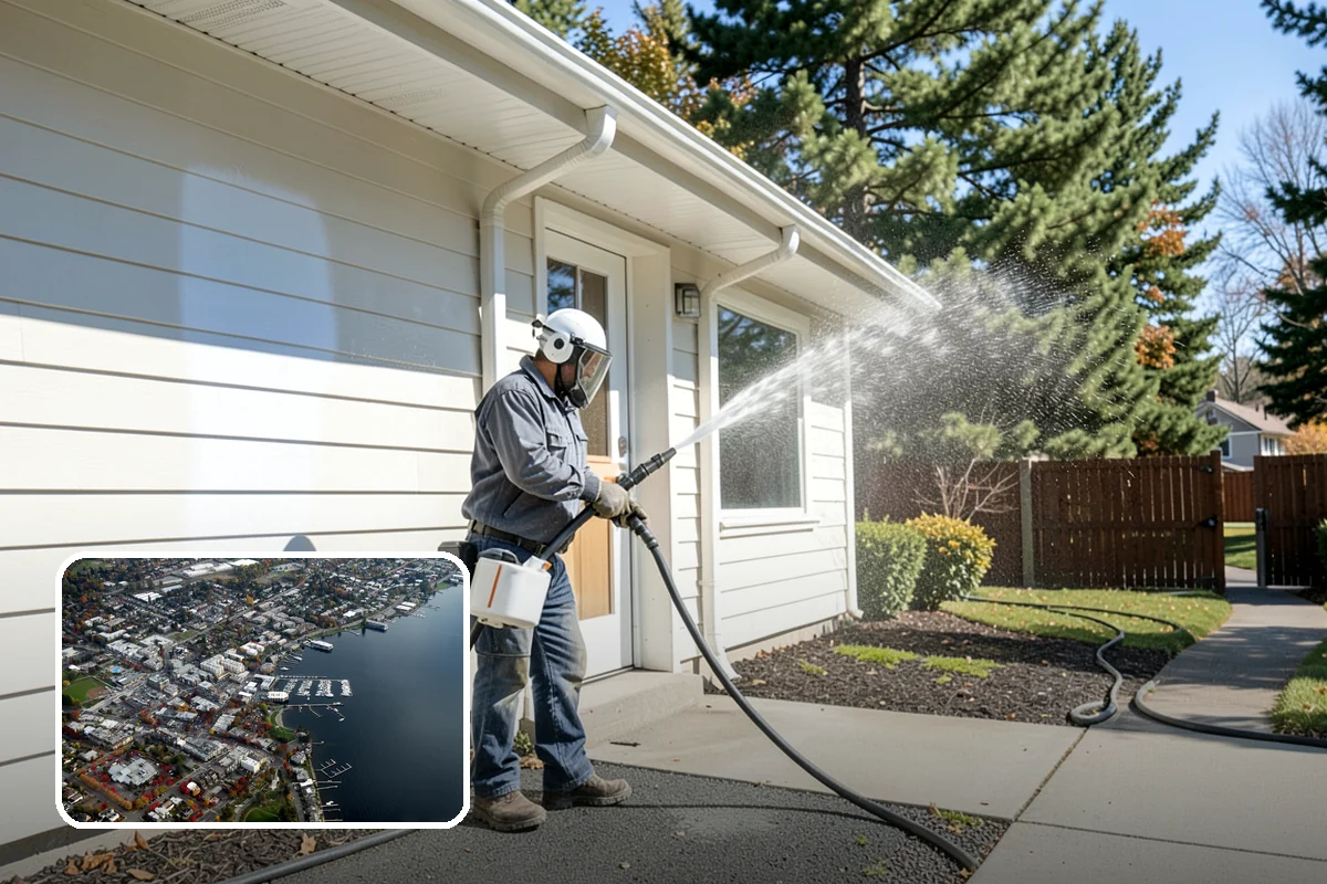 Patio Moss Removal in Kirkland, King County, WA - Kills moss at the root to slow regrowth