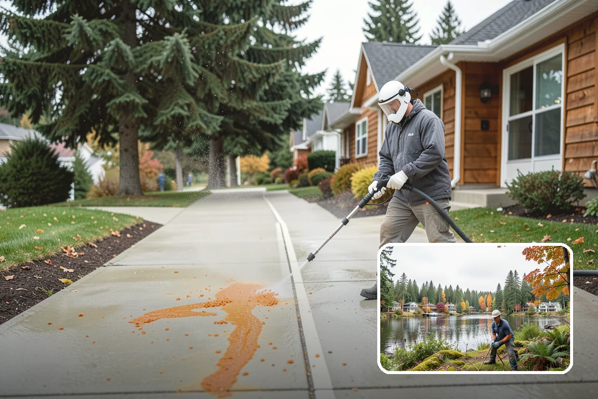 Patio Moss Removal in La Conner, Skagit County, WA - Kills moss at the root to slow regrowth