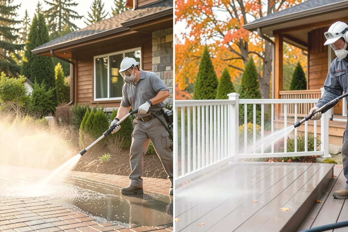 Patio Moss Removal in Lake Stevens, Snohomish County, WA - Apply a moss-killing solution across the patio