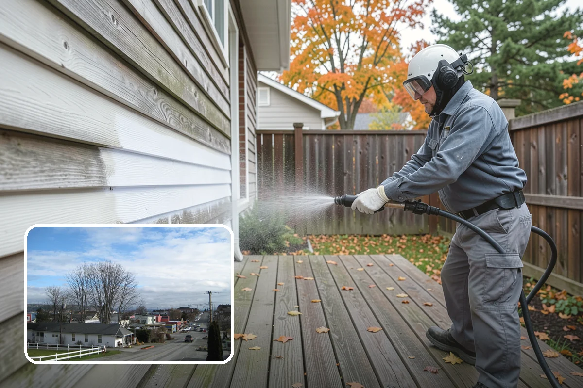 Patio Moss Removal in Langley, Island County, WA - Kills moss at the root to slow regrowth