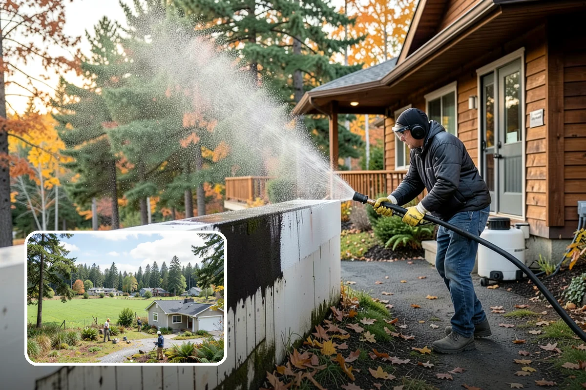 Patio Moss Removal in Lyman, Skagit County, WA - Kills moss at the root to slow regrowth
