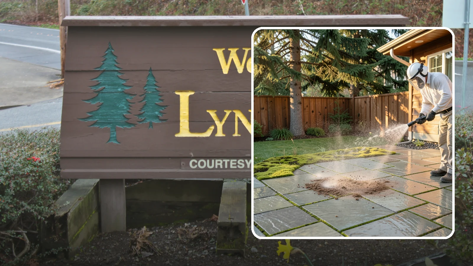 Patio Moss Removal in Lynnwood, Snohomish County, WA - Kill and clear the thick moss mats that Washington's damp shade builds across patios.
