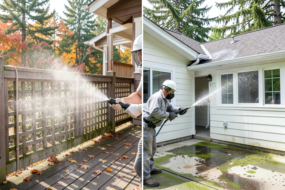 Patio Moss Removal in Maple Valley, King County, WA - Apply a moss-killing solution across the patio